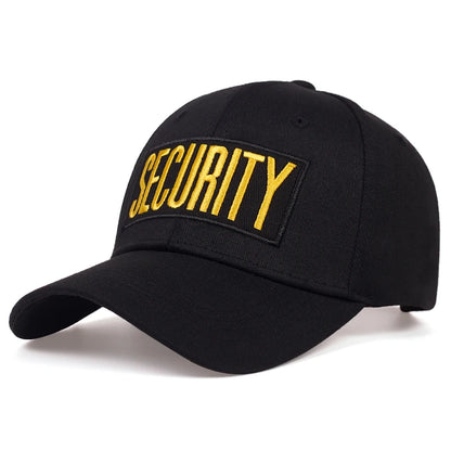 Unisex Security Letter Embroidery Baseball Caps Spring Autumn Outdoor Adjustable Casual Hats