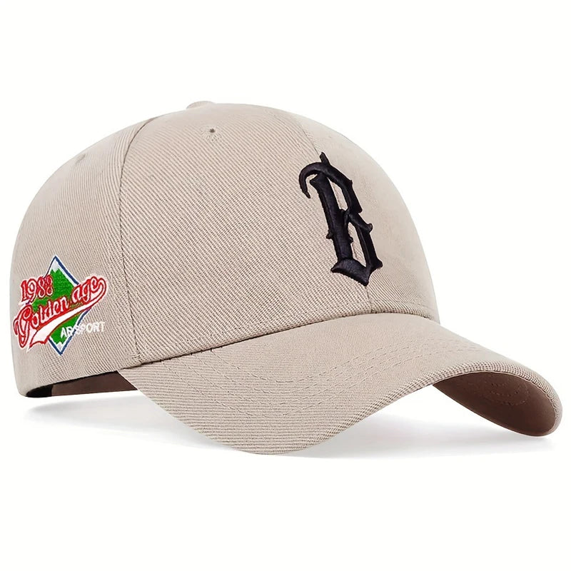 B Letter Embroidery Baseball Caps Cotton Snapback Hat Sports Hip Hop Trucker Hats Summer Outdoor Sun