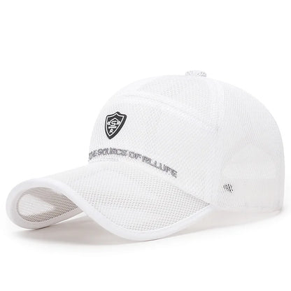 Summer Women Men Fishing Mesh Sun Hat Caps Female Male Black White Outdoor Sport Baseball Hats Cap