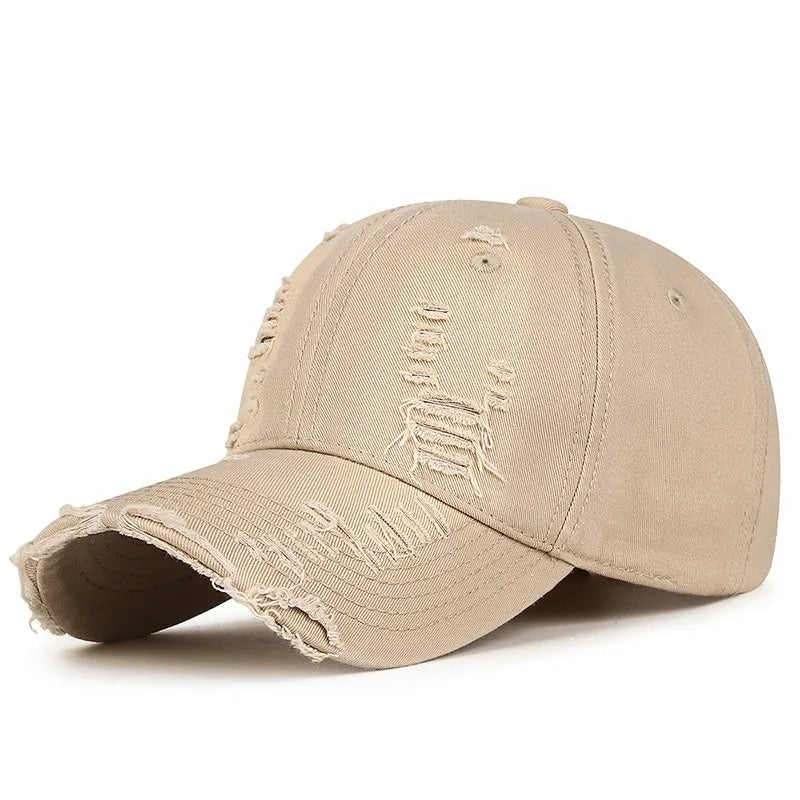 Cool Women Men Ripped Denim Cotton Baseball Cap Male Female Four Seasons Sports Snapback Sun Hat