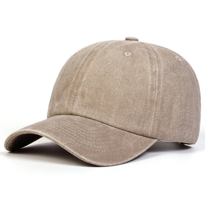 Unisex Light Washed Solid Color Baseball Caps Spring Autumn Outdoor Adjustable Casual Hats Hip Hop