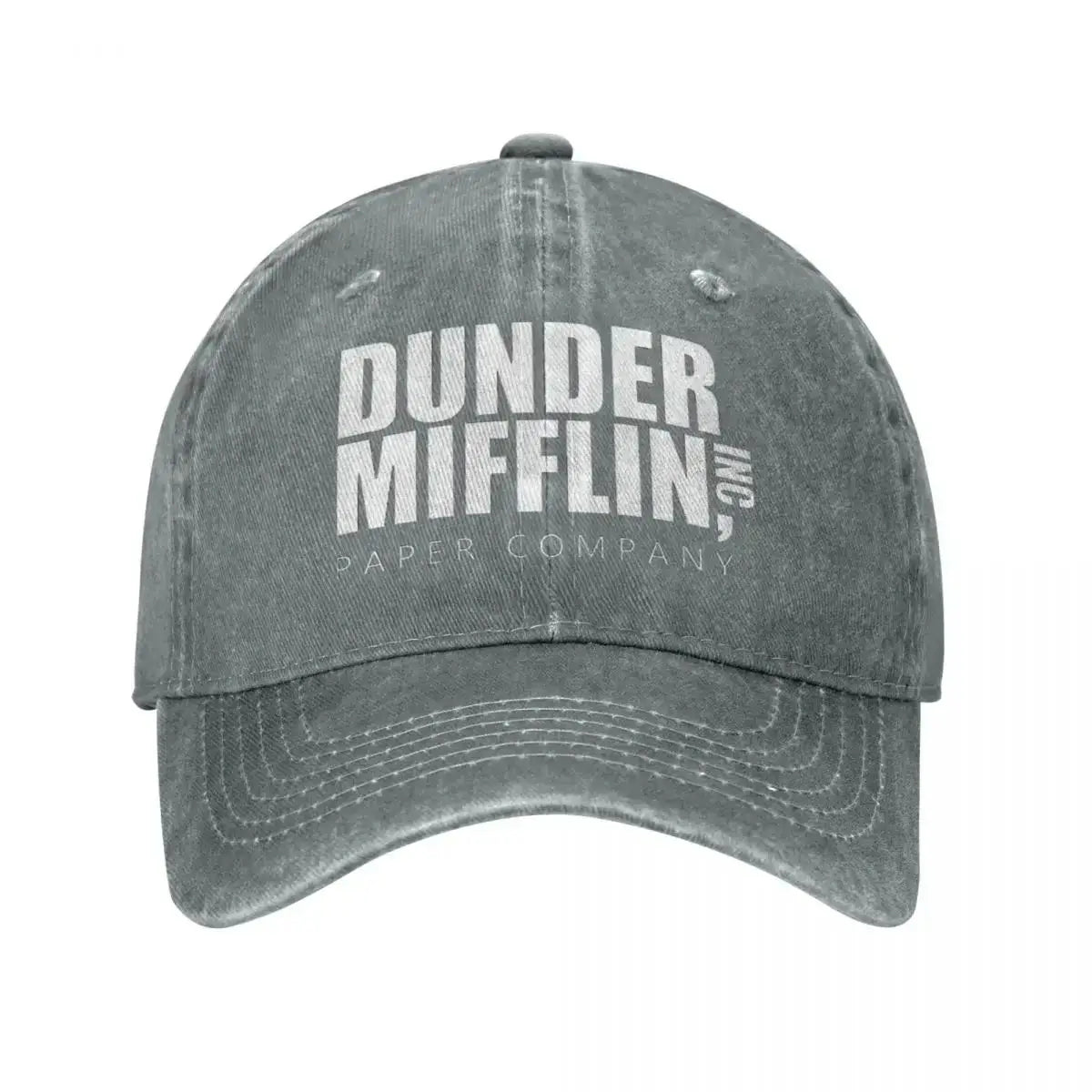 Classic Dunder Mifflin Logo Baseball Caps Men Women Distressed Denim Washed Sun Cap Office Travel