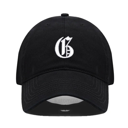 Old English Letter A-Z Embroider Baseball Cap Men Womne Soft Cotton Team Sport Visors Snapback Caps