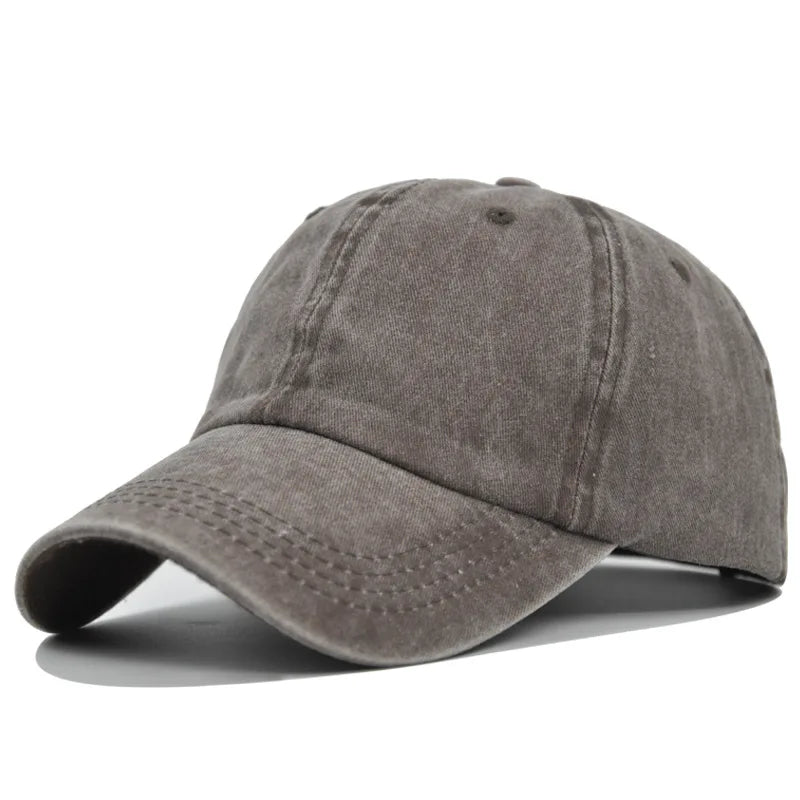 Vintage Washed Distressed Plain Baseball Cap - 100 Cotton Soft Top Unstructured Dad Hat - Soft