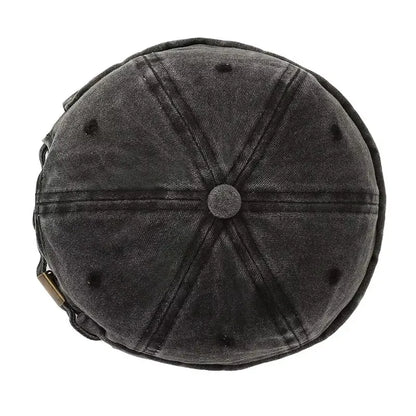 Women Men Solid Cotton Cap Hat Washed Denim Beanie Spring Autumn Retro Adjustable Docker Sailor
