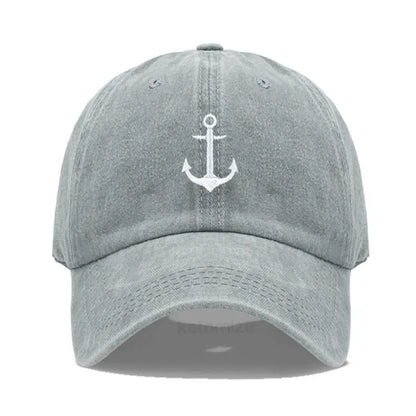 Anchor Embroidered Baseball Cap Women Men Adjustable Soft Washed Cotton Dad Hat Unisex Classic Golf