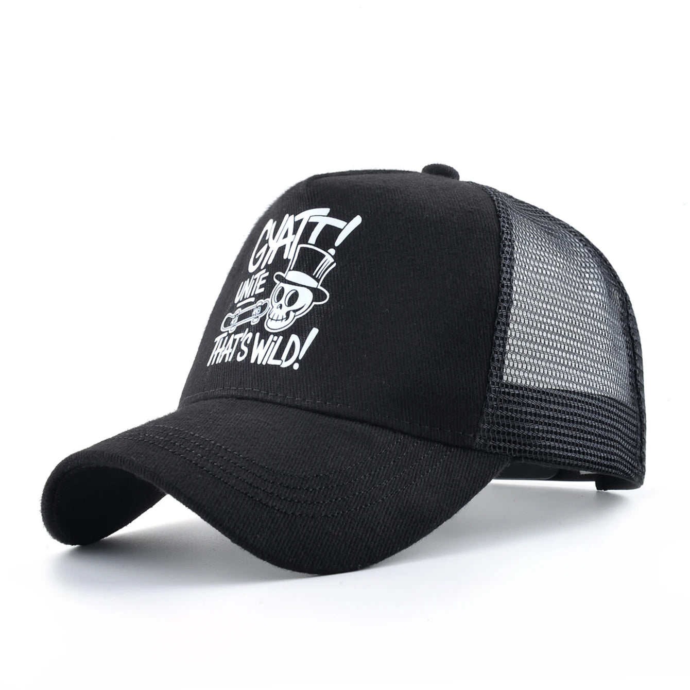 Summer Baseball Cap Outdoor Breathable Mesh Trucker Cap Men Women Printing Skull Snapback Hip Hop Caps Adjustable Visor Cap