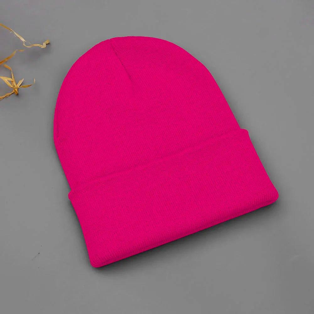 24 Colors Unisex Beanie Hat Men Women Winter Knit Caps Soft Ski Hats - Soft