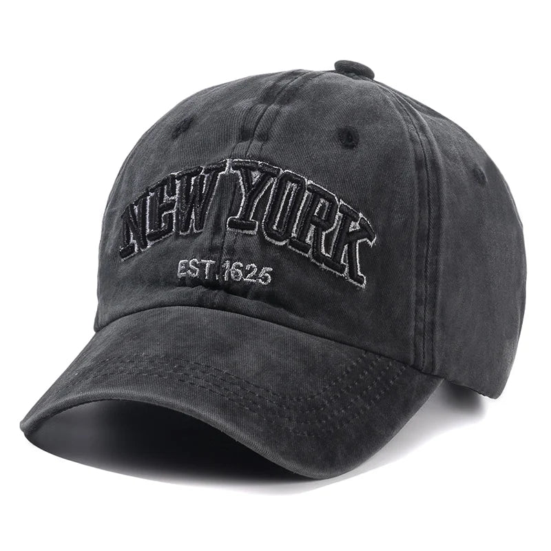 York Washed Cotton Cap Men Women Gorras Snapback Caps Baseball Sun Protection Casquette Dad Hat