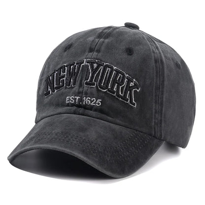 York Washed Cotton Cap Men Women Gorras Snapback Caps Baseball Sun Protection Casquette Dad Hat