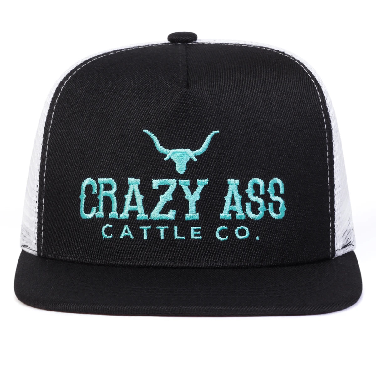 Unisex Crazy Ass Cattle Co Embroidery Hip-Hop Net Hats Spring Summer Outdoor Adjustable Casual