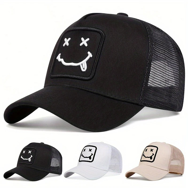 Unisex Xx Tongue Sticking Embroidery Baseball Net Caps Spring Summer Outdoor Adjustable Casual Hats