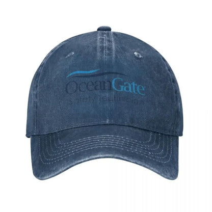 Vintage Oceangate Safety Technician Baseball Cap Unisex Style Distressed Washed Headwear Outdoor All