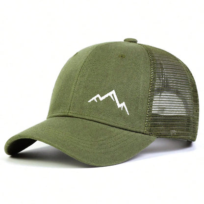 Unisex Mountain Range Embroidery Baseball Net Caps Spring Summer Outdoor Adjustable Casual Hats Dad