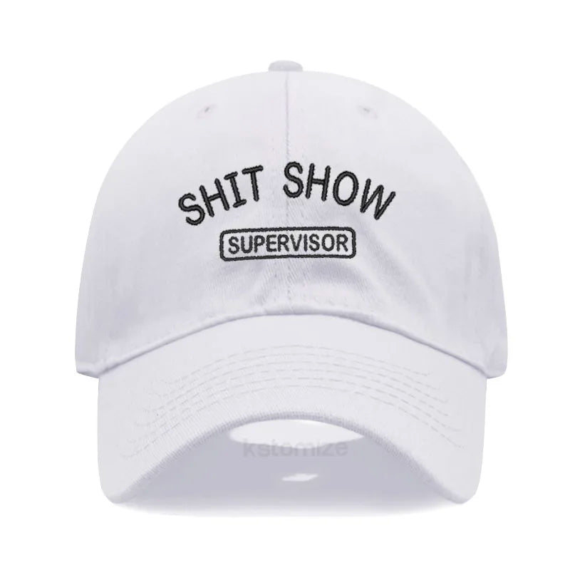Men S Baseball Cap Women Sport Golf Caps Man Washed Cotton Shit Show Supervisor Embroidery Dad Hat