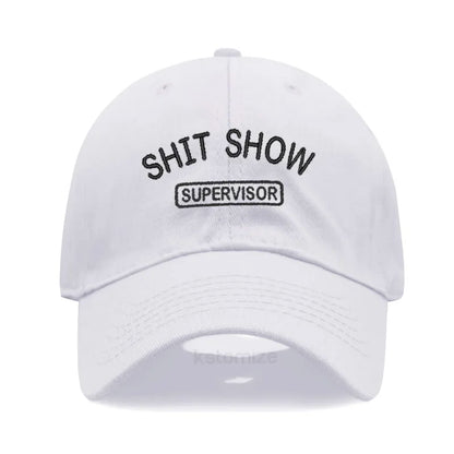 Men S Baseball Cap Women Sport Golf Caps Man Washed Cotton Shit Show Supervisor Embroidery Dad Hat