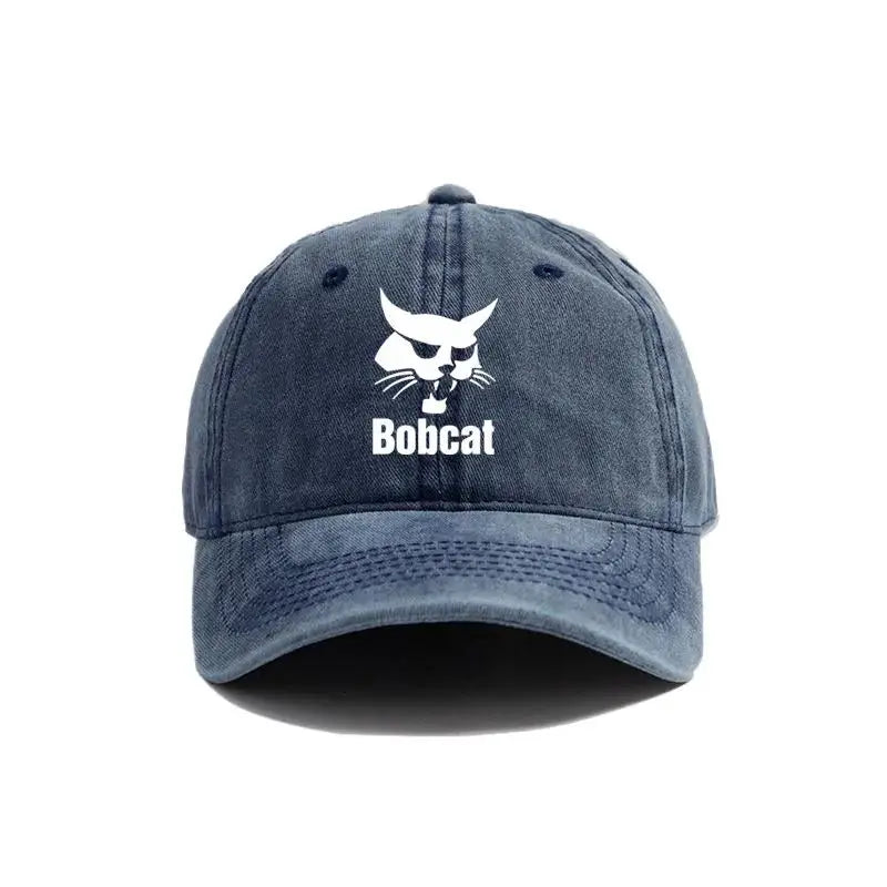 Bobcat Baseball Caps Distressed Hats Cap Men Women Retro Outdoor Summer Adjustable Heavy Equipment