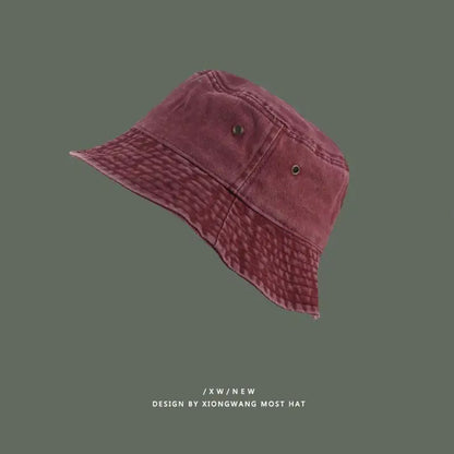 Women Men Washed Denim Solid Vintag Bucket Hats Lady Male Spring Summer Autumn Panama Fisherman Cap