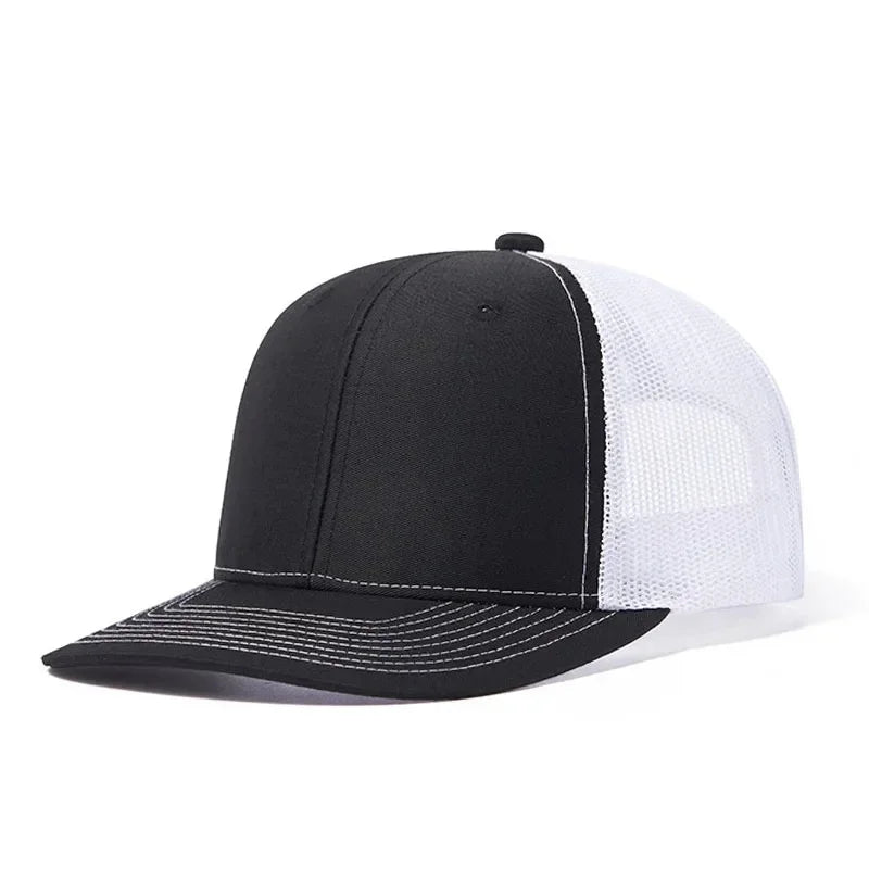 Summer Mesh Baseball Cap Men Women Slight Curved Snapback Trucker Hat Unisex Casual Outdoor
