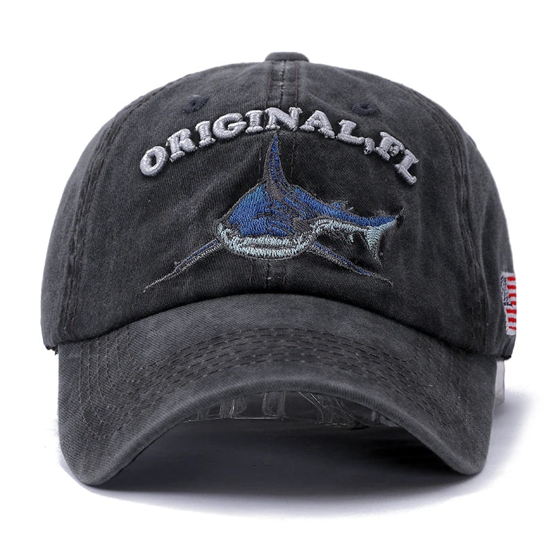 Wash Cotton America Flag Shark Men S Baseball Cap Women Snapback Hats Bone Hip Hop Dad Hat Gorras