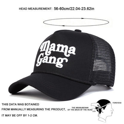 Unisex Mamagang Letter Embroidery Baseball Net Caps Spring Summer Outdoor Adjustable Casual Hats Hip