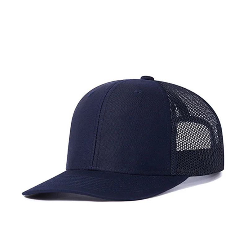 Summer Mesh Baseball Cap Men Women Slight Curved Snapback Trucker Hat Unisex Casual Outdoor