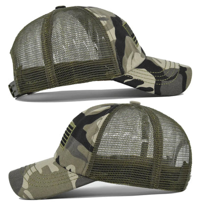 Unisex Camouflage Tactics Cap Embroidered Patch Draw Baseball Male Female Trucker Hat Mesh