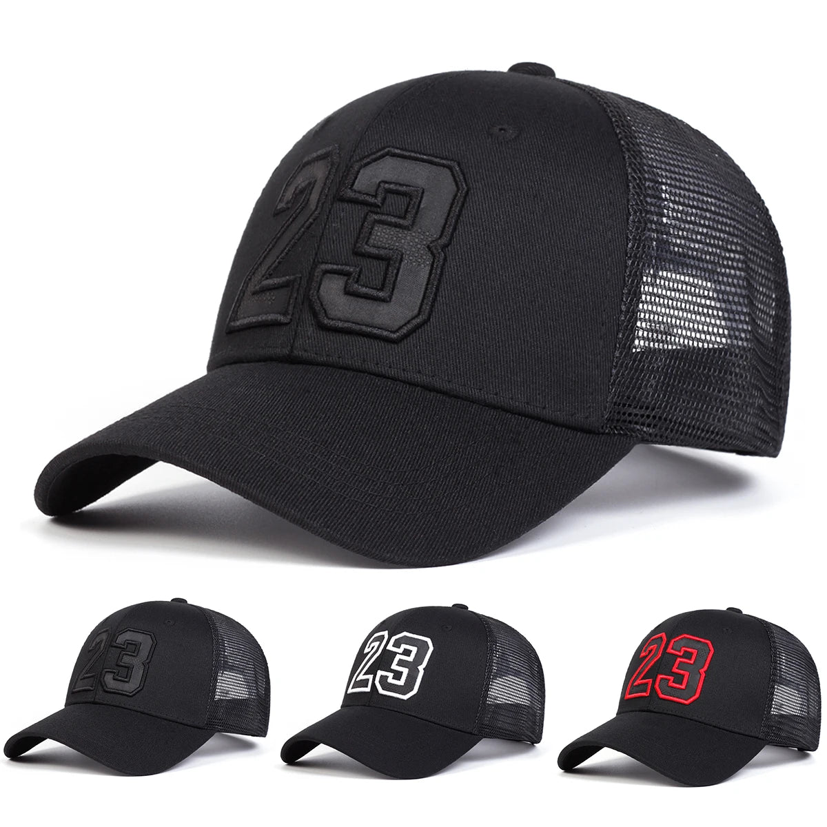 Unisex 23 Embroidery Baseball Net Caps Hip Hop Cap Spring Summer Outdoor Adjustable Casual Hats