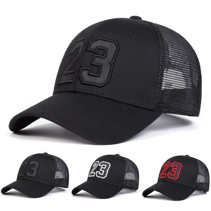 Unisex 23 Embroidery Baseball Net Caps Hip Hop Cap Spring Summer Outdoor Adjustable Casual Hats