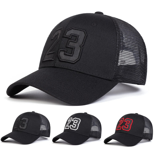 Unisex 23 Embroidery Baseball Net Caps Hip Hop Cap Spring Summer Outdoor Adjustable Casual Hats