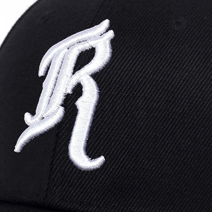 Letter Embroidery R Baseball Caps Women Men Autumn Winter Cotton Adjustable Snapback Hat Casual Hip