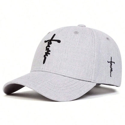 Faith Embroidery Baseball Cap Men Women Spring Summer Sun Hats Cotton Snapback Hat Unisex Hip Hop