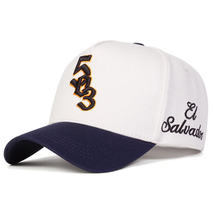 Unisex 503 Salvador Letter Embroidery Baseball Caps Spring Autumn Outdoor Adjustable Casual Hats Hip