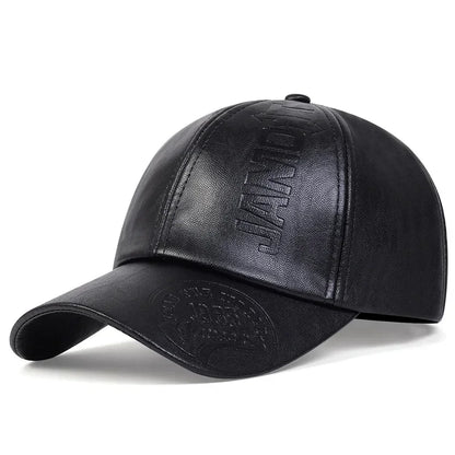 Unisex 1985 Letter Imprinting Leather Baseball Caps Spring Autumn Outdoor Adjustable Casual Hats