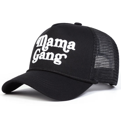 Unisex Mamagang Letter Embroidery Baseball Net Caps Spring Summer Outdoor Adjustable Casual Hats Hip