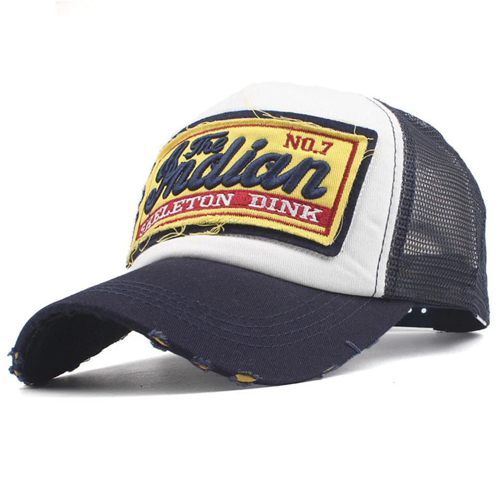 Streetwear Letter Embroidery Mesh Dad Baseball Cap Snapback Hip Hop Outdoor Y2k Trucker Hats Gorras
