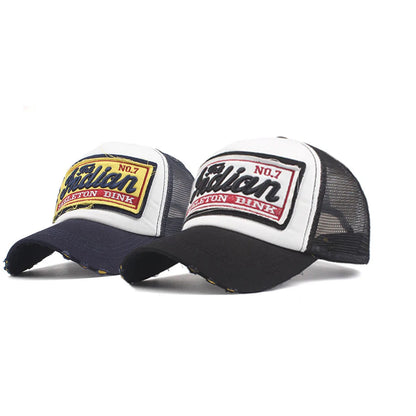 Streetwear Letter Embroidery Mesh Dad Baseball Cap Snapback Hip Hop Outdoor Y2k Trucker Hats Gorras