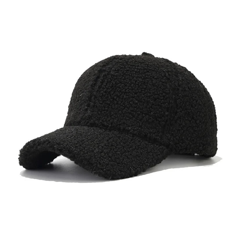 Teddy Plush Warm Baseball Cap Fashionable Versatile Duckbill Hat