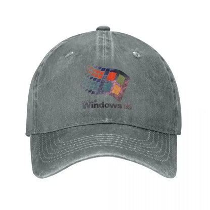 Summer Windows 95 Galaxy Baseball Cap Vintage Distressed Washed Sun Men Women Outdoor All Seasons