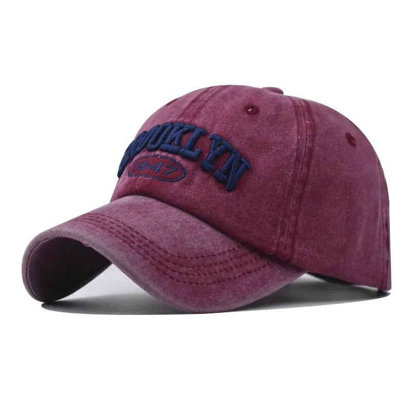 New Brooklyn Cotton Embroidered Baseball Hat Men'S And Women'S Hat Korean Version Hip-Hop Personality Cap