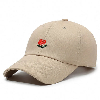 Spring Baseball Cap Personality Versatile Couple Embroidery Men Women Sunscreen Rose Letter Hip Hop