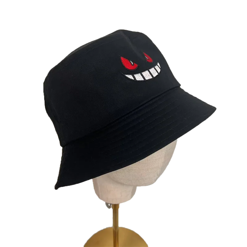Unisex Light Board Solid Color Big Eyes Embroideried Hats Fishermen Caps Outdoor Casual Cap