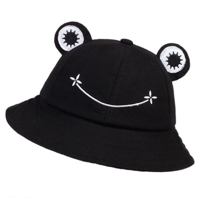 Cute Frog Bucket Hats Women Hat Summer Outdoor Sun Fishing Cap Cotton Wild Panama