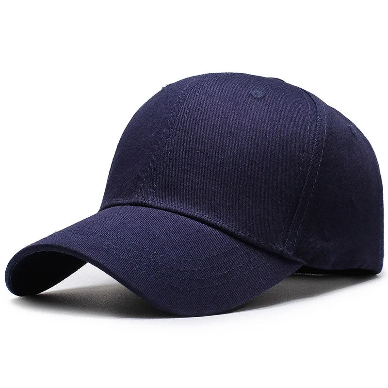 Classic Unisex Plain Baseball Cap Adjustable Metal Buckle Closure
