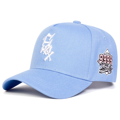 Unisex Sox 9999letter Embroidery Baseball Caps Spring Autumn Outdoor Adjustable Casual Hats Hip Hop