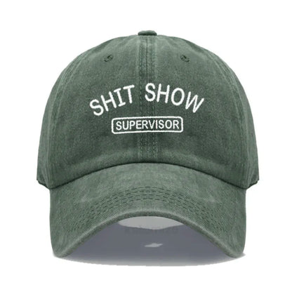 Men S Baseball Cap Women Sport Golf Caps Man Washed Cotton Shit Show Supervisor Embroidery Dad Hat