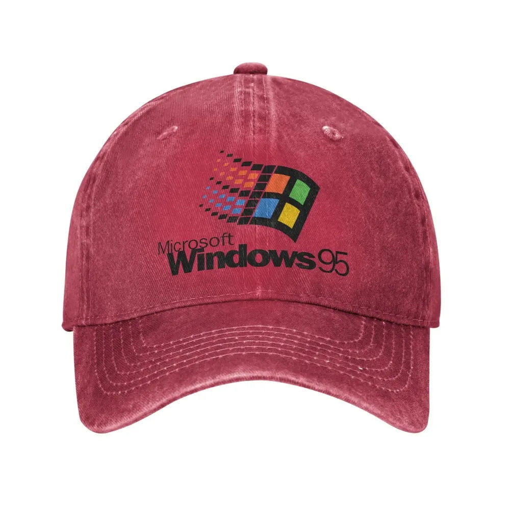 Summer Windows 95 Galaxy Baseball Cap Vintage Distressed Washed Sun Men Women Outdoor All Seasons