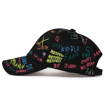 Graffiti Printing Baseball Cap Spring Summer Outdoor Leisure Hat Adjustable Hip Hop Street Hats