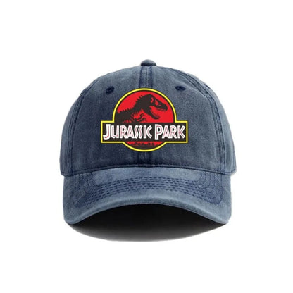 Jurassic Park Baseball Cap Distressed Hats Dinosaur Men Retro Outdoor Summer Adjustable Hat Casual