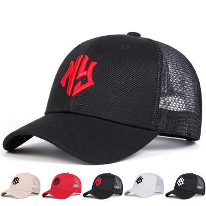 Unisex Letter Embroidery Baseball Net Caps Spring Summer Outdoor Adjustable Casual Hats Sunscreen